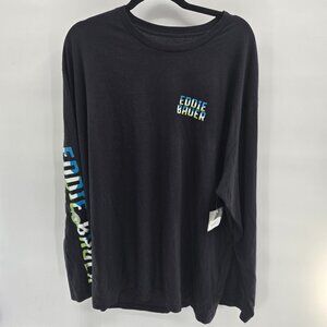 Eddie Bauer Black Crew Neck Long Sleeve Shirt XXL